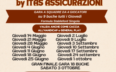 Dal 14 maggio tutti i Giovedì gara Caccia all’Handicap su 9 buche con partenze libere
